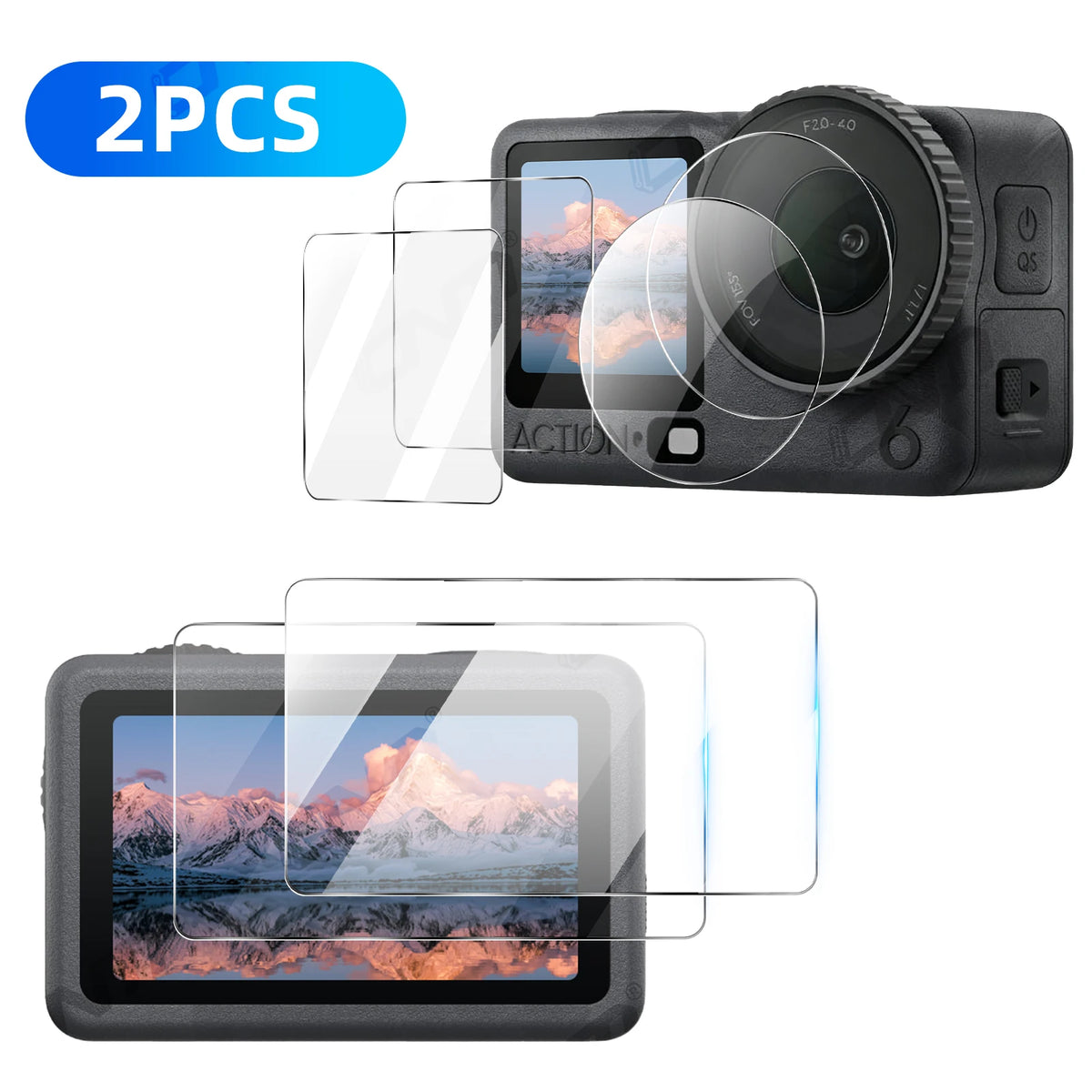 Tempered Glass Screen Protector for DJI Action 6 - ARC ONE