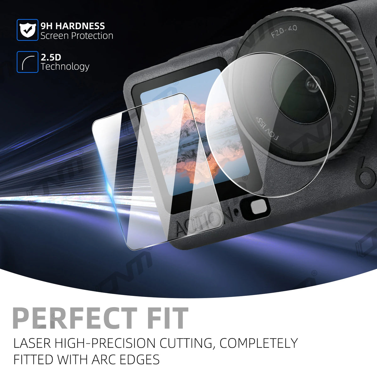 Tempered Glass Screen Protector for DJI Action 6 - ARC ONE